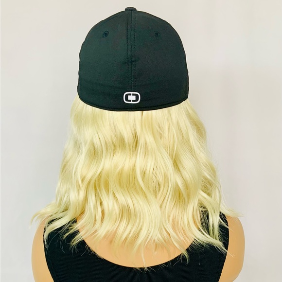 SALE💄14” Blonde Synthetic Wig w Bangs for Your Favorite Ball Cap / Scarf / Toque - Picture 4 of 9